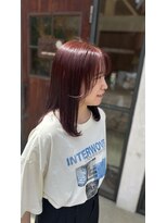 ポレポレハッピーヘアワーク POREPORE HAPPY HAIR WORK&nbsp;【ブリーチなし】チェリーレッドカラー