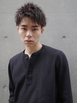 アンサー 渋谷(ANSWER) 大人ショートアップバングツーブロックスパイキーショート