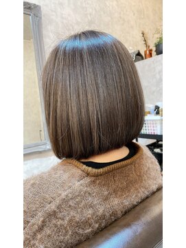 シンミシエル 京都北野白梅町(shinmiciel) ナチュラルボブ前髪ありイメチェン30代40代50代60代前下がり