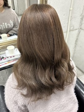 ルノン(LUNON) 黒髪クラゲヘアーオリーブグレー小顔ココアベージュ