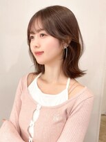 レア 表参道(L'ea)&nbsp;・大人ガーリーダークアッシュ似合わせカットミディアムレイヤー