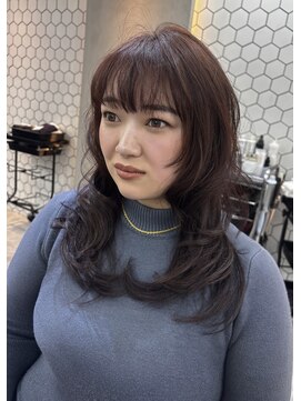 ヴィオットバイサロン(Viot by Salon) 大人フェミニン・セミレイヤー/ブラウンピンクレッド