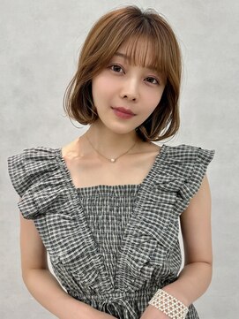 アッシュ 新杉田店(Ash) 新杉田レイヤーカット韓国ダブルカラー顔周り前髪カットボブ