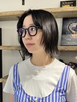 カウチソフ(kauti sofu)&nbsp;ボブ/顔周りレイヤー/ミルクティーブロンド/ダークブルー/