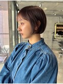 ミルクティーブロンド/ダークブルー/デジタルパーマ/銀座
