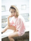 【salon de MiLK 原宿】外ハネウェーブ×バレイヤージュ×ロブ