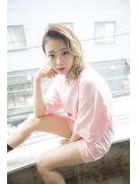 サロンドミルク 原宿(salon de MiLK)&nbsp;【salon de MiLK 原宿】外ハネウェーブ×バレイヤージュ×ロブ