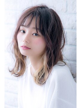 ヘアーアートシフォン 池袋西口店(Hair art chiffon) イヤリングカラー切りっぱなしネオウルフウルフパーマ濡れ髪