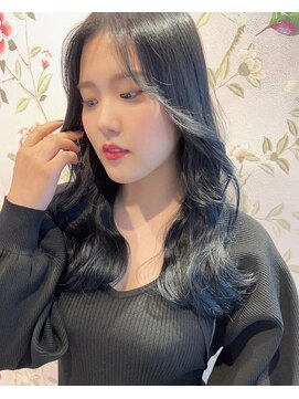 ガルボヘアー 名古屋栄店(garbo hair) #ガルボ#プルエクステ#ブルーブラック#10代#名古屋#波巻き