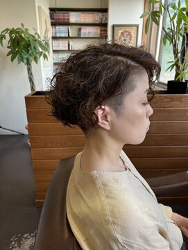 スープレックス ヘアーデザイン(SOUPREX HAIR DESIGN) 大人女性の刈り上げショートのパーマスタイル　髪質改善