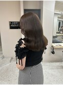 チョコレートカラー/顔周りカット/韓国ヘア/てんじん
