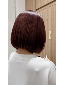 アッシュ 鶴見店(Ash) カシスブラウン×ボブ