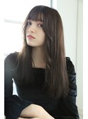 暗髪ロング