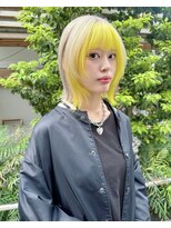 フラム 渋谷(flamme)&nbsp;ホワイトベージュ×イエロー、フェイスフレーミング◎