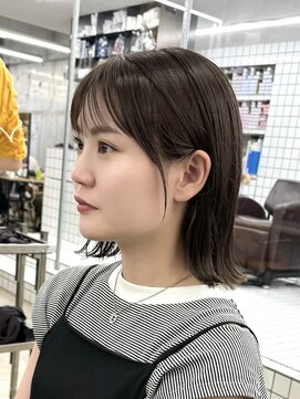 ガーデンヨコハマ(GARDEN YOKOHAMA) ボブ ホワイトグレージュ デジタルパーマ チェリーブラウン