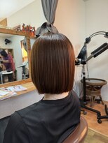 クネア(kunea)&nbsp;カシミヤストレート/切りっぱなしボブ/透明感