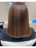 髪質改善酸性ストレート×美髪トリートメント×アッシュベージュ
