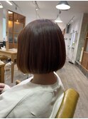 顎ラインボブ/ショートボブ/マロンベージュ◎30代40代50代