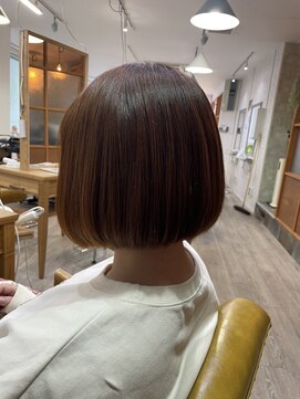 アイナ 浅草美容院(Aina) 顎ラインボブ/ショートボブ/マロンベージュ◎30代40代50代