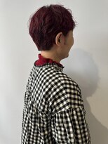 シェリッシュ ノース(Sheriche North)&nbsp;くせ毛ショート×ワインレッドカラー