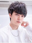 ソフトツーブロック/刈り上げ/センターパート/ツイスト/ビジネス