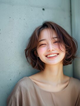 ピリオド(period.) 大人可愛いボブ/ナチュラルボブ/くせ毛風ウェーブ