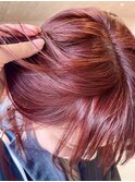 【Vicky指名】ブリーチなしカラーチェリーレッドボブカット