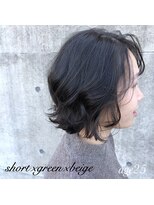 アンルーク ヘア(+1 unluke hair) [+1unluke]2025-SS/short×green×beige