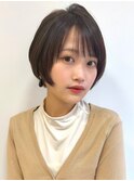 ナチュラルボブ前髪あり☆20代30代40代50代ショートボブ