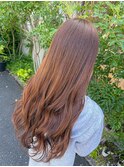 韓国風ウェーブ/ゆるふわパーマ/キャラメルブラウン/うる艶髪/秋