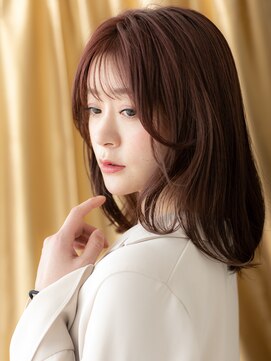 カバーヘア ブリス 戸田公園西口店(COVER HAIR bliss) ボルドーカラーくびれヘア小顔ロングウルフ316Z戸田公園30代40代