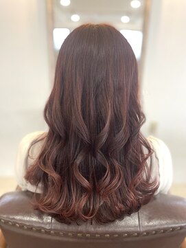 スニップヘア(snip hair) レッドブラウンカラー