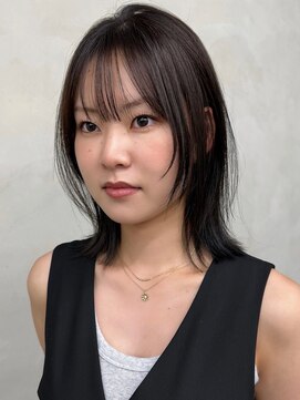 ニコ トウキョウ 渋谷(nico TOKYO) ミディアムレイヤーカット顔周りレイヤーウルフハッシュカット