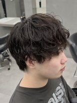 オーバルバイアピッシュ(OVARL by apish)&nbsp;ニュアンスパーマサーフカールシャドウパーマメンズカット