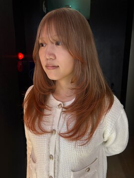 サンクマーケット 渋谷(cinq MARKET) ミルクティーベージュのオレンジデザインレイヤー
