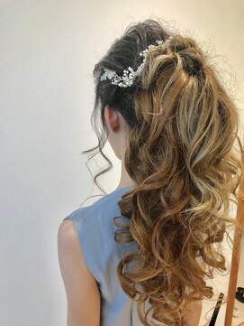 ベルクープス 天王寺店(Belle Coupes) 【ベルクープス天王寺】岡本真由美結婚式ボリュームポニーテール