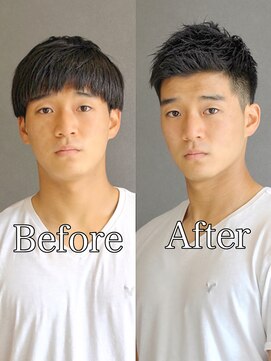 ポルテオム(PORTE HOMME) 【ポルテオム】ビフォーアフター爽やか刈り上げアップバング