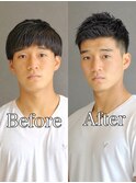 【ポルテオム】ビフォーアフター爽やか刈り上げアップバング