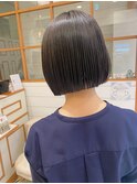 【韓国/モードヘア】大人かわいいぷつっと切りっぱなしボブ