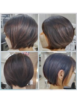 エムアンドスマート 横浜店(M&SMART) 手櫛で楽に仕上がるショートにしてとのオーダーに。