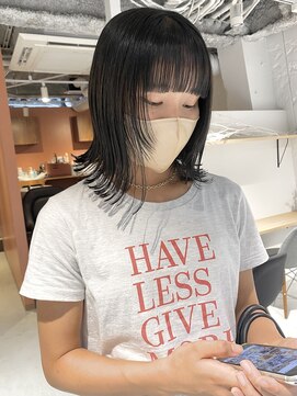 コフィー バイ メルト 吉祥寺(cofy by melt) 【中澤彩乃】暗髪ダークグレージュ前髪ウルフカットレイヤー