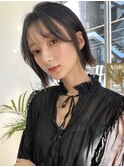 外ハネ韓国風ボブグレージュ_髪質改善/20代30代40代