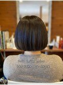 20代30代大人可愛い小顔ショートボブ前下がりショートハイライト