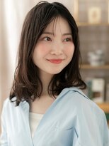 カバーヘア ブリス 上尾西口店(COVER HAIR bliss)&nbsp;センターパートアースカラーニュアンスパーマa上尾20代30代40代