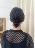 アップヘア　アップ　シニヨン　参列ヘア