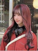 ルフレ 新宿三丁目(Reflet) ○ブラック×ピンク　プルエクステロング