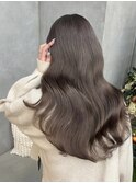 うる艶ブリーチなし透明感カラーアッシュブラウン