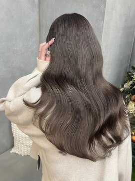 ラックスビーシュルー 亀有店(LUXBE Shuroo) うる艶ブリーチなし透明感カラーアッシュブラウン