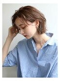 小顔ナチュラルハイライトボブヘア