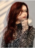 ロングレイヤー顔まわり海外風大人女子暖色系20代English
